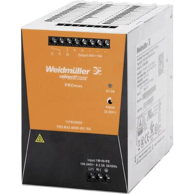 Weidmüller PRO MAX 960W 48V 20A Kalapsínes tápegység 48 V/DC 20 A 960 W Tartalom, tartalmi egységek rendelésenként 1 db