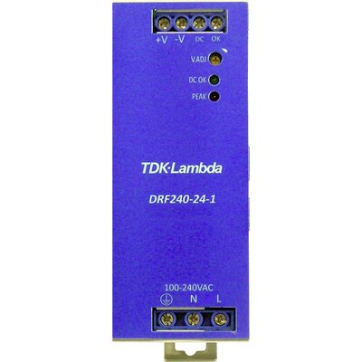 TDK-Lambda DRF240-24-1/HL Kalapsínes tápegység 24 V/DC 240 W Kimenetek száma:1 x Tartalom, tartalmi egységek rendelésenként 1 db