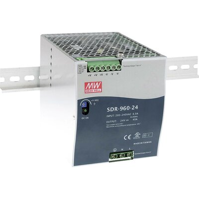 Kapcsolóüzemű kalapsín tápegység 1x 48 V/DC 20 A 960 W, Mean Well SDR-960-48