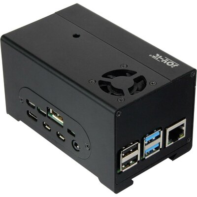 Joy-it USV PC Raspberry Pi® 4 B 4 GB 4 x 1.5 GHz Házzal, Tápegységgel, HDMI™ kábellel, Noobs OS-sel, Hűtőbordával, Raspberry Pi® USV-vel