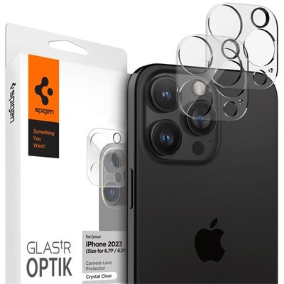 SPIGEN AGL05761 SPIGEN OPTIK kameravédő üveg 2db (9H) ÁTLÁTSZÓ [Apple iPhone 16 Pro Max, Apple iPhone 16 Pro]