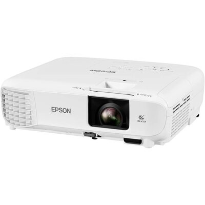 Epson Kivetítő EB-W49 3LCD 3800 lm 1280 x 800 WXGA 2 VGA bemenet, Automatikus trapéz korrigálás, Beépített hangszóró, Távirányítóval, USB-s kijelző, USB A