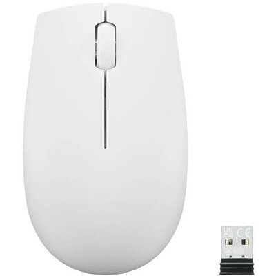 Lenovo 300 Wireless Compact WLAN egér Vezeték nélküli Optikai Világosszürke 3 Gombok 1000 dpi