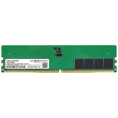 Transcend DDR5 32GB PC 4800 CL40 Transcend TSModul, TS4GLA64V8E Számítógép munkamemória modul Ipari alkalmazás DDR5 32 GB 1 x 32 GB 4800 MHz 288pin DIMM CL40