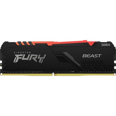 Kingston FURY Beast RGB Számítógép munkamemória készlet DDR4 16 GB 2 x 8 GB 3000 MHz 288pin DIMM CL15 KF430C15BBAK2/16