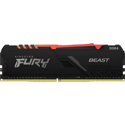 Kingston FURY Beast RGB Számítógép munkamemória modul DDR4 16 GB 1 x 16 GB 3600 MHz 288pin DIMM CL18 KF436C18BBA/16