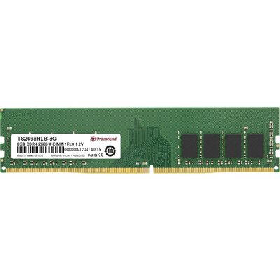 Transcend DDR4 8GB PC 2666 CL19 Transcend TSModul, TS2666HLB-8G Számítógép munkamemória modul DDR4 8 GB 1 x 8 GB Non-ECC 2666 MHz 288pin DIMM CL19 TS2666HLB-8G