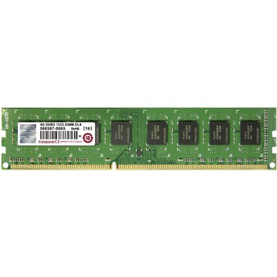 Transcend JetRAM Számítógép munkamemória modul DDR3 4 GB 1 x 4 GB 1333 MHz 240 pin DIMM CL9 JM1333KLN-4G