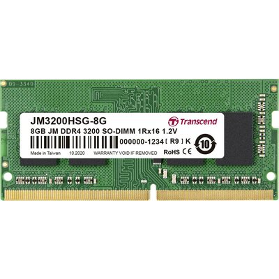 Transcend JetRAM Laptop munkamemória modul DDR4 8 GB 1 x 8 GB 3200 MHz 260pin SO-DIMM JM3200HSG-8G