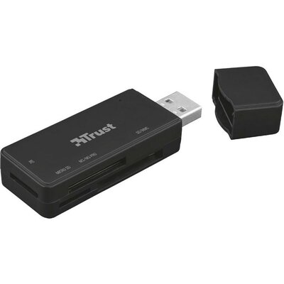 Trust Nanga USB 3.1 Külső memóriakártya olvasó USB 2.0 Fekete