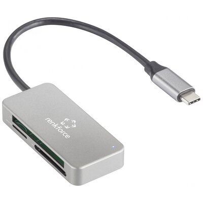 Renkforce RF-PCR-210 Külső memóriakártya olvasó USB-C® 5Gb/s Ezüst