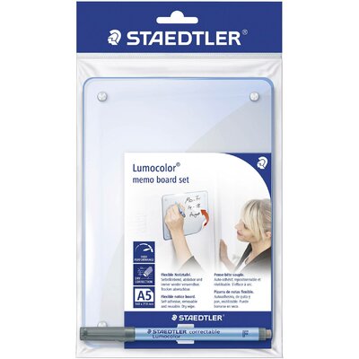 Staedtler Memóriatábla Lumocolor memo board 641 (Sz x Ma) 148 mm x 210 mm Átlátszó Eltávolítható fehértábla-fólia 1 táblaironnal