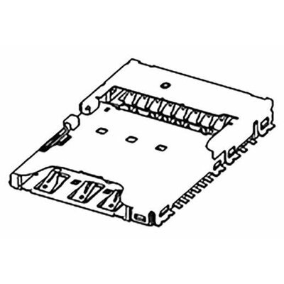 Molex Memóriakártya nyílás Pólusok száma 14 Raszterméret: 1.1 mm, 2.54 mm 1042391430 1 db Tape on Full reel