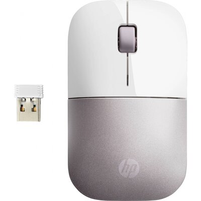 HP Z3700 WLAN egér Rádiójel vezérlésű Optikai Fehér, Rózsa 1200 dpi