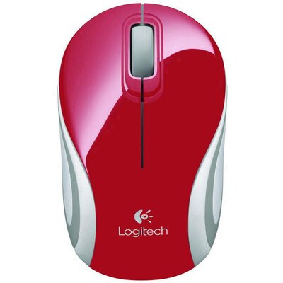 Logitech M187 WLAN egér Rádiójel vezérlésű Optikai Piros 3 Gombok 1000 dpi