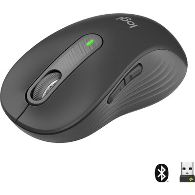 Logitech Signature M650 L WLAN egér Rádiójel vezérlésű, Bluetooth™ Méret: L Optikai Grafit 5 Gombok 4000 dpi