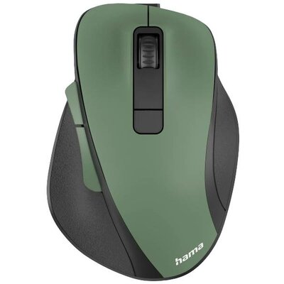 Hama Ergonomikus egér Rádiójel vezérlésű Optikai Erdei zöld 6 Gombok 1600 dpi Ergonómikus, Újratölthető