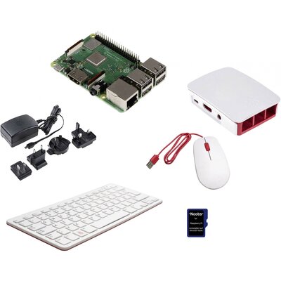 Raspberry Pi® Desktop Kit Raspberry Pi® 3 B+ 1 GB 4 x 1.4 GHz Billentyűzettel, Egérrel, Noobs OS-sel, Tápegységgel, Házzal, HDMI™ kábellel