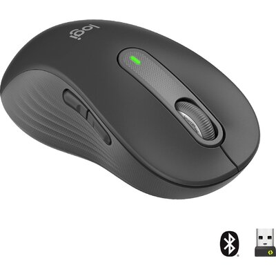 Logitech Signature M650 L left WLAN egér Rádiójel vezérlésű, Bluetooth™ Méret: L Optikai Grafit 5 Gombok 4000 dpi