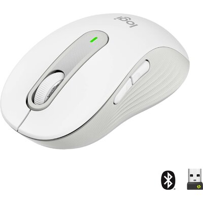 Logitech Signature M650 WLAN egér Rádiójel vezérlésű, Bluetooth™ Méret: M Optikai Fehér 5 Gombok 4000 dpi