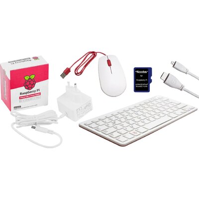 Raspberry Pi® PI400UK Desktop Computer-Kit Raspberry Pi® 400 4 GB 4 x 1.8 GHz Tápegységgel, Egérrel, HDMI™ kábellel, Noobs OS-sel