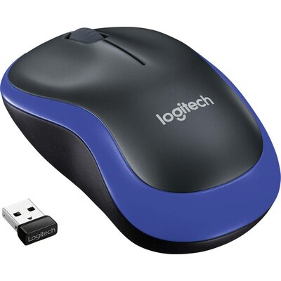 Logitech M185 WLAN egér Rádiójel vezérlésű Optikai Kék 3 Gombok 1000 dpi