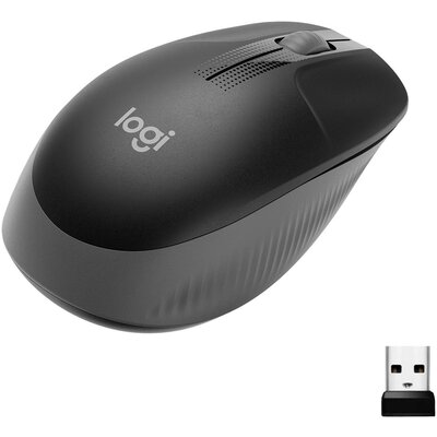 Logitech M190 WLAN egér Rádiójel vezérlésű Optikai Antracit 3 Gombok 1000 dpi