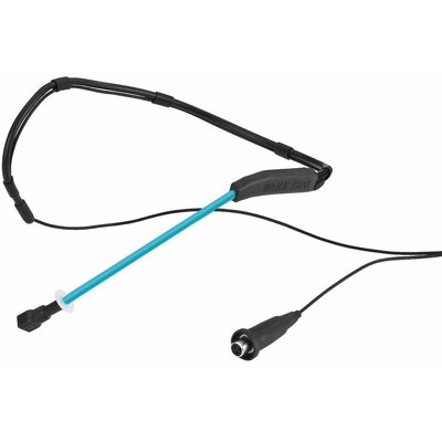 Monacor HSE-200WP/BL Headset Beszéd mikrofon Átviteli mód:Vezetékes Mini XLR Vezetékes