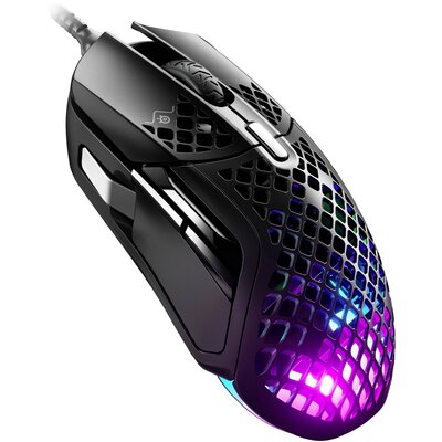 Steelseries Aerox 5 Gamer egér Vezetékes, USB Optikai Fekete 9 Gombok 18000 dpi Világít