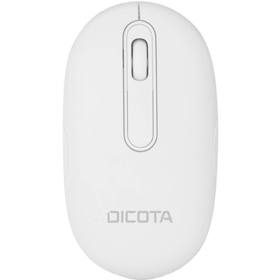 Dicota Desktop WLAN egér Bluetooth™ Optikai Fehér 3 Gombok 800 dpi, 1200 dpi, 1600 dpi Levehető kbáel, zajtalan gombok, Beépített görgetőkerék, Újratölthető