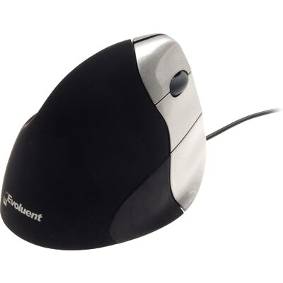 Evoluent VerticalMouse 3 Ergonomikus egér USB Optikai Fekete, Ezüst 5 Gombok 2600 dpi Ergonómikus