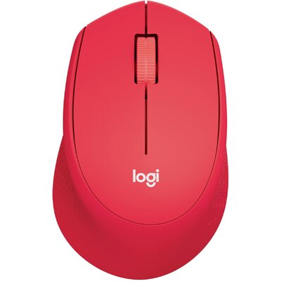 Logitech M330 Silent Plus WLAN egér Rádiójel vezérlésű Optikai Piros 3 Gombok 1000 dpi