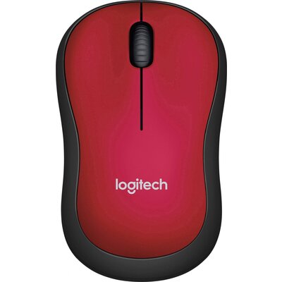 Logitech M185 WLAN egér Rádiójel vezérlésű Optikai Piros 3 Gombok 1000 dpi