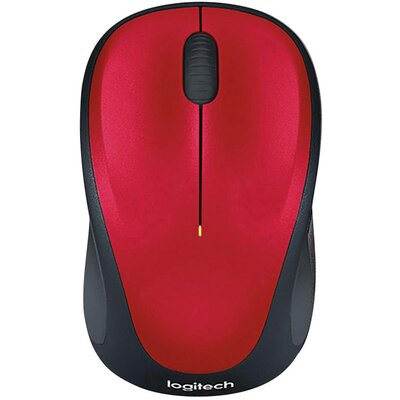 Logitech M235 WLAN egér Rádiójel vezérlésű Optikai Piros/fekete 3 Gombok 1000 dpi