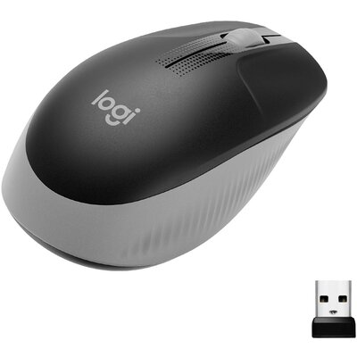 Logitech M190 WLAN egér Rádiójel vezérlésű Optikai Középszürke 3 Gombok 1000 dpi