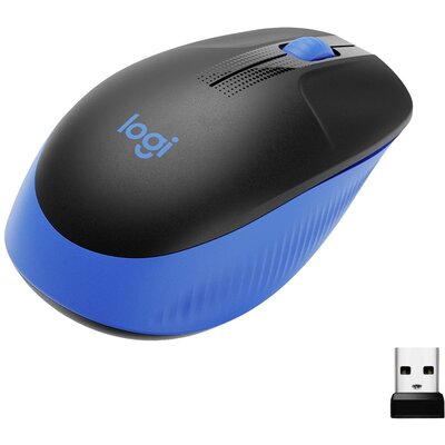 Logitech M190 WLAN egér Rádiójel vezérlésű Optikai Kék 3 Gombok 1000 dpi