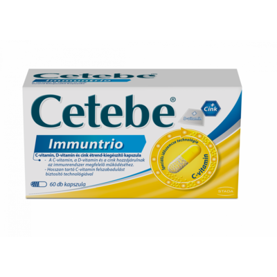 Cetebe Immuntrio c vitamin+d-vitamin+cink kapszula 60 db