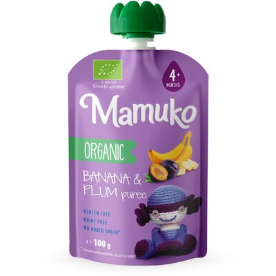 MAMUKO BIO BANÁN, SZILVA PÜRÉ 100 g