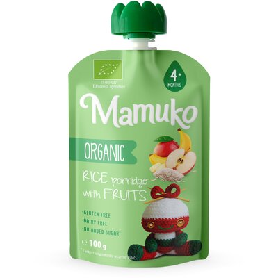 MAMUKO BIO GYÜMÖLCSRIZS PÜRÉ 100 g