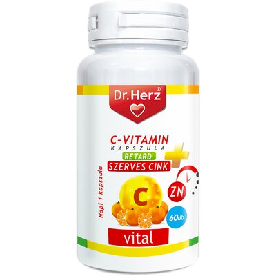 Dr.herz c vitamin+szerves cink kapszula 60 db