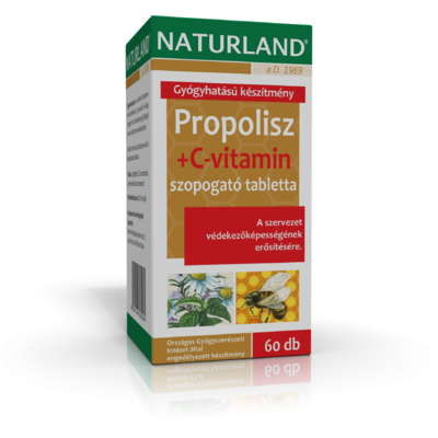 Naturland propolisz+c-vitamin tabletta 60 db