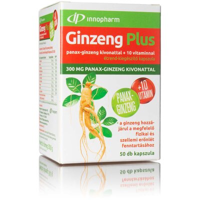 Innopharm ginzeng plus panax-ginzeng kivonattal +10 vitaminn 50 db