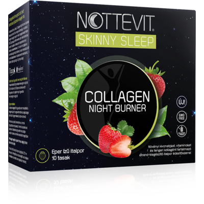 Nottevit skinny sleep collagen night burner eper ízű italpor 10 db