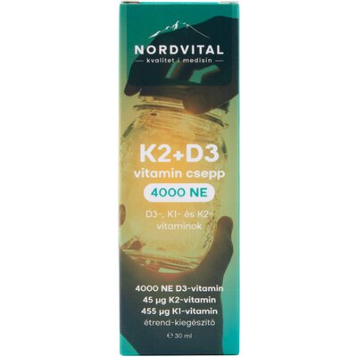 Nordvital d3+k2-vitamin csepp 60adag 30 ml