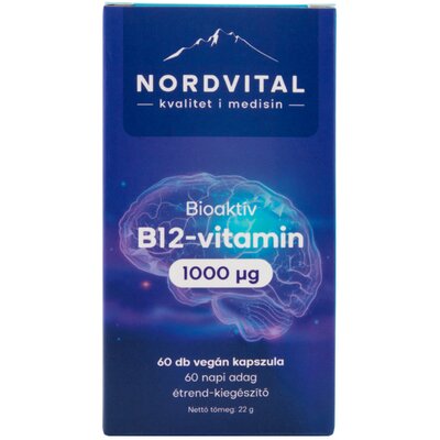 Nordvital b12-vitamin 1000mcg vegán kapszula 60 db