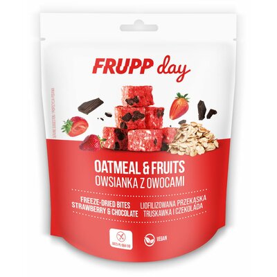 Frupp day lioflizált zabkocka snack eper-csokoládé 25 g