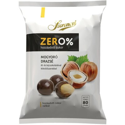 Szerencsi zero mogyoró drazsé ét- és tejcsokoládéval 80 g