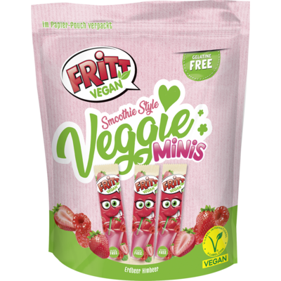 Fritt veggie smoothie style olvadós rágó málna-eper mix 135 g