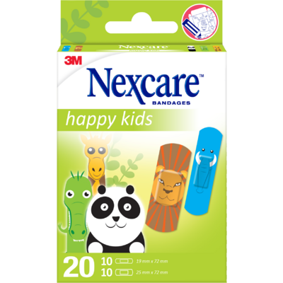 Nexcare sebtapasz happy kids állatos vegyes minták 20 db