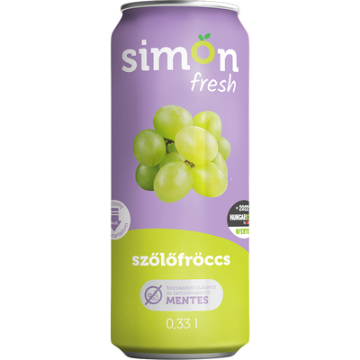 Simon gyümölcs fresh szőlőfröccs szénsavas üditőital 330 ml